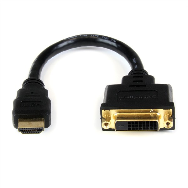 StarTech.com Adattatore cavo video HDMI a DVI-D da 20 cm - HDMI maschio a DVI femmina cod. HDDVIMF8IN
