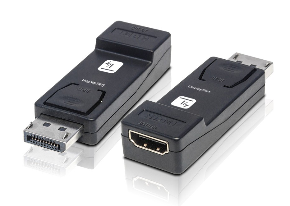 Techly Adattatore Convertitore da DisplayPort DP 1.2 a HDMI 4K 30Hz Nero - IADAP DSP-2124K3