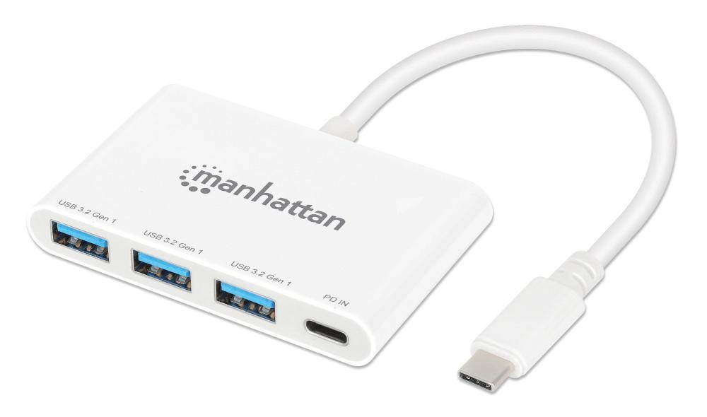 Manhattan Hub USB 3.2 Gen 1 con 3 porte USB-A e 1 porta USB-C&trade  Power Delivery - IADAP USB31-HUB32C