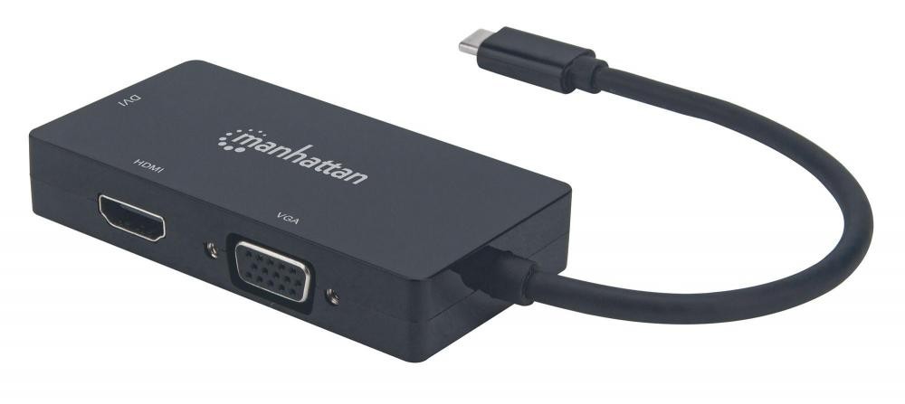 Manhattan Convertitore A/V USB-C 3-in-1 Multiporta - IADAP USBC-AV4K