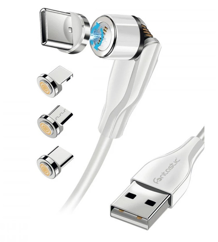 fontastic Cavo Magnetico di Ricarica USB-C&trade  e Micro USB con LED 1.2m - ICFT-257063
