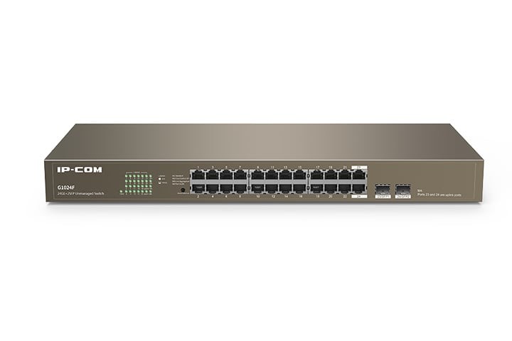 IP-COM Switch Ethernet Gigabit 24 Porte+2 porte SFP Layer 2 Unmanaged - ICIP-G1024F