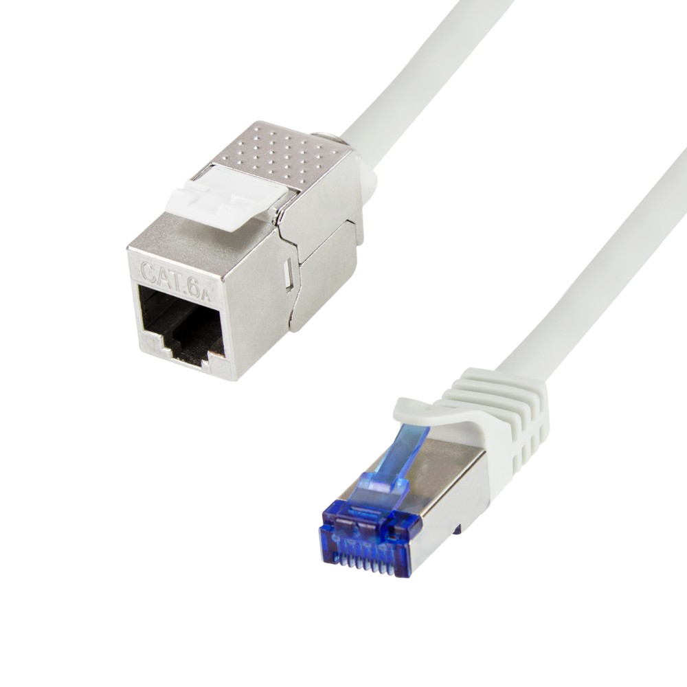 LogiLink Cavo Prolunga Patch Cat.6A S/FTP 1m Grigio - ICOC SF6A-010-EXT