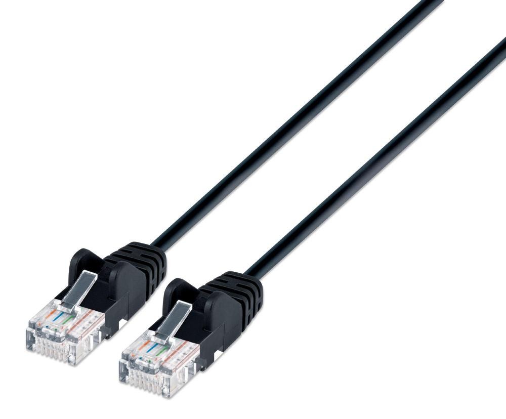 Intellinet Cavo patch di rete Cat6 UTP Slim  0,5 m Nero - ICOC U6-SLIM-005BK