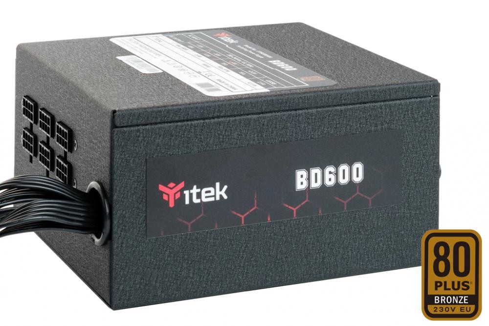 itek BD600 alimentatore per computer 600 W 24-pin ATX ATX Nero cod. ITPSEBD600