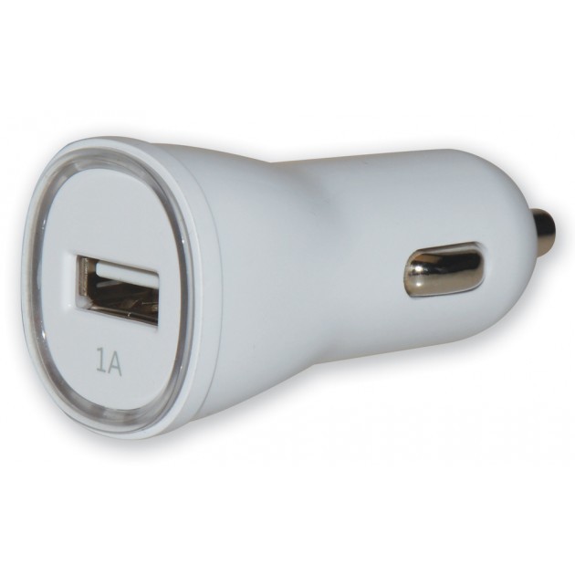 Techly Caricatore da Auto 1p USB con uscita 5V / 1Ah Bianco (IUSB2-CAR2-1A1P) cod. IUSB2-CAR2-1A1P