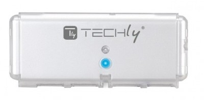 Techly Hub USB Tascabile 4 porte Silver cod. IUSB2-HUB599TY
