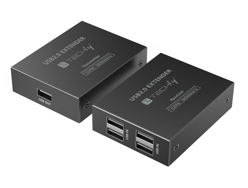 Techly IUSB-EXTEND1504P moltiplicatore AV Trasmettitore e ricevitore AV Nero cod. IUSB-EXTEND1504P