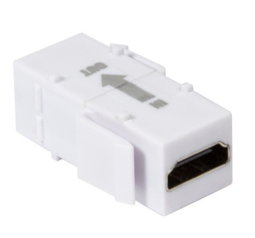 LogiLink Accoppiatore Keystone HDMI con Ripetitore Bianco - IWP-ADAP-HDRIPW
