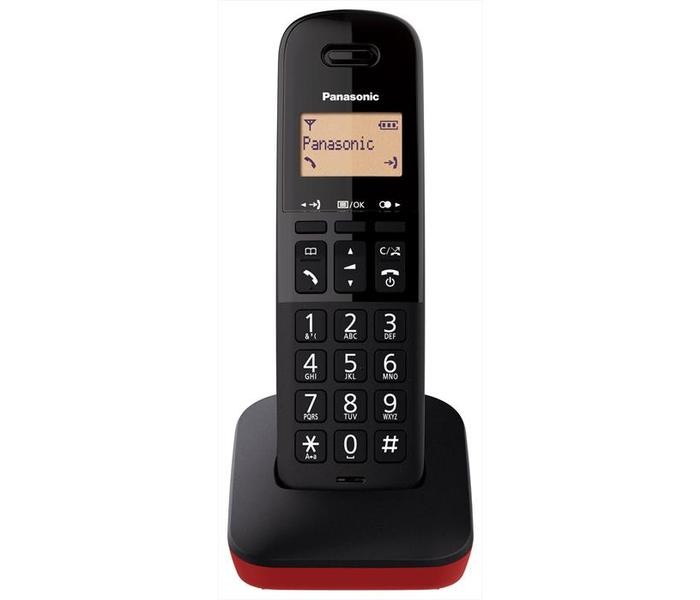 Panasonic KX-TGB610JTR telefono Telefono analogico/DECT Identificatore di chiamata Nero, Rosso cod. KX-TGB610JTR