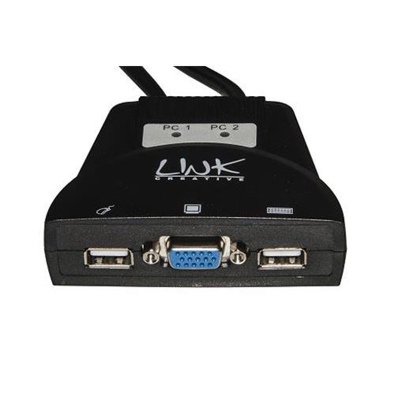LINK KVM SWITCH 2PC USB/VGA/KB + AUDIO MOUSE CON CAVI INCLUSI LINK - LKKVM2