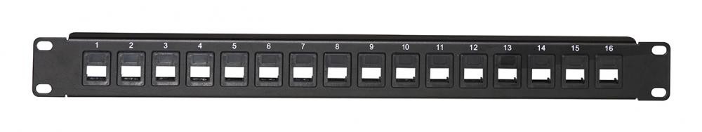 LINK PANNELLO PATCH VUOTO COLORE NERO 16 PORTE cod. LKPV16