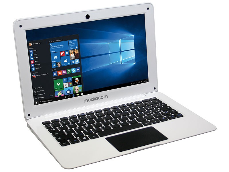 Mediacom SmartBook 11 Bianco Computer portatile 26,9 cm (10.6") 1366 x 768 Pixel 1,33 GHz Intel® Atom&#8482; Z3735F cod. M-SBB11C