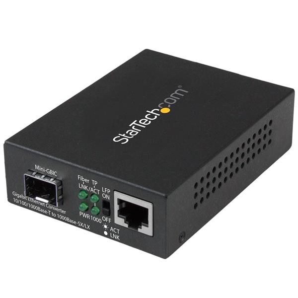 StarTech.com Convertitore multimediale Gigabit Ethernet a Fibra con slot SFP aperto 10/100/1000 cod. MCM1110SFP