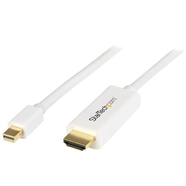 StarTech.com Cavo convertitore adattatore Mini DisplayPort a HDMI - mDP a HDMI da 1m - 4K bianco cod. MDP2HDMM1MW