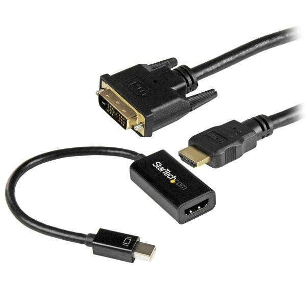StarTech.com Kit di Connettività mDP a DVI - Convertitore attivo mini DisplayPort a HDMI con cavo HDMI a DVI da 1,8m cod. MDPHDDVIKIT