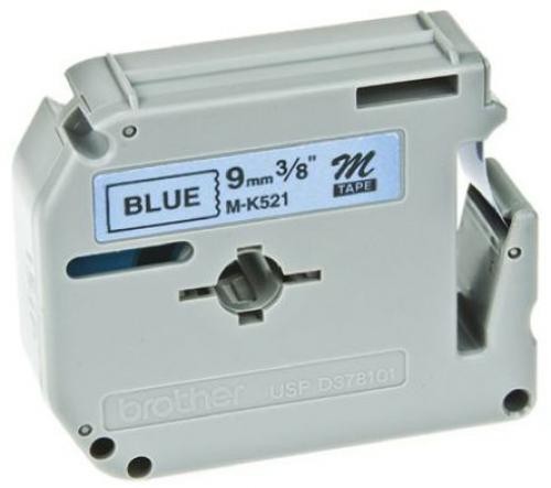 Brother M-K521B nastro per etichettatrice Nero su blu cod. M-K521B