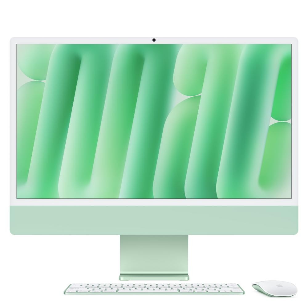 Apple iMac 24"Retina Display 4,5K, Chip M4 con CPU 10‑core, GPU 10‑core, 16GB, 256GB SSD, Verde cod. MWUY3T/A