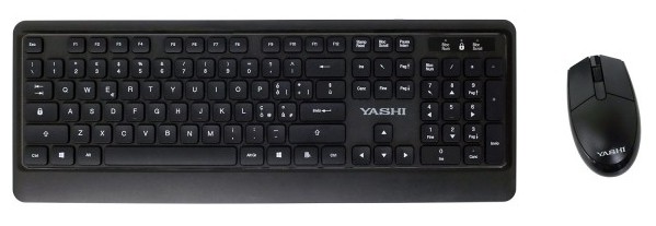 YASHI MY537 tastiera Mouse incluso RF Wireless QWERTY Inglese britannico Nero cod. MY537