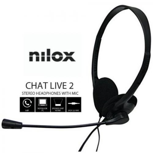 Nilox CHAT LIVE 2 Cuffie In-ear Musica e Chiamate Nero cod. NXCM0000004