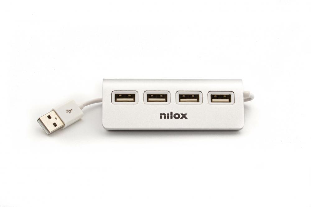 Nilox Hub 4 porte USB 2.0 cod. NXHUB04ALU2