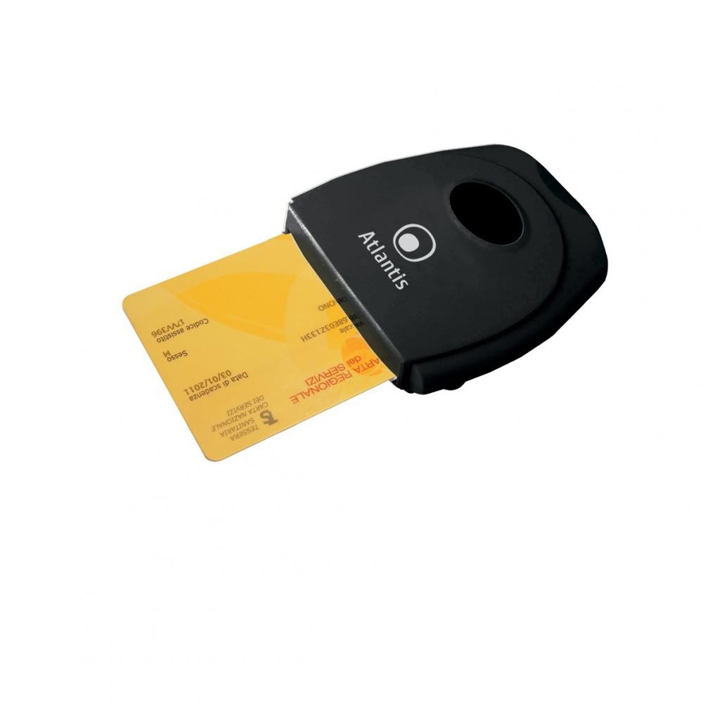Atlantis Land P005-SMARTCR-U Black smart card reader cod. P005-SMARTCR-U