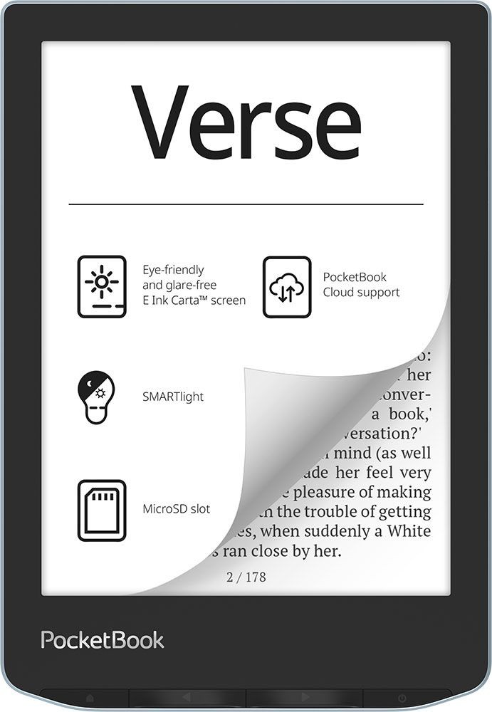 PocketBook Verse lettore e-book 8 GB Wi-Fi Nero, Blu cod. PB629-2-WW