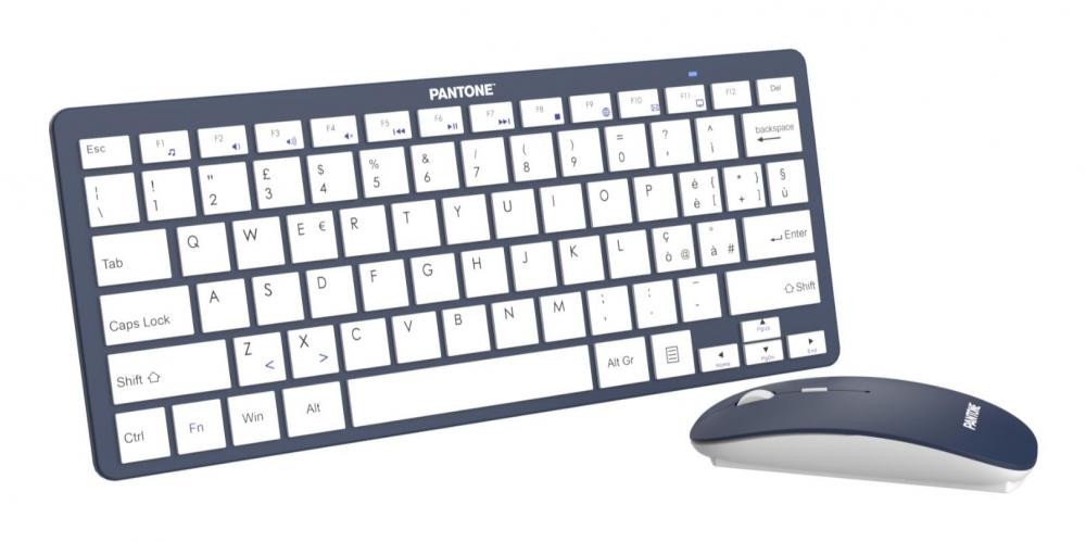 Pantone PT-KB09N tastiera Mouse incluso Casa RF Wireless QWERTY Italiano Blu marino cod. PT-KB09N