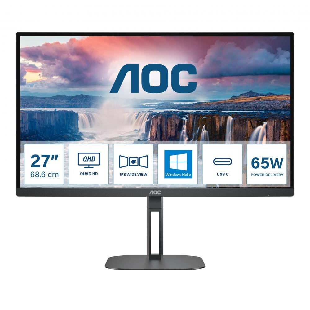 AOC V5 Q27V5N/BK Monitor PC 68,6 cm (27") 2560 x 1440 Pixel Quad HD LED Nero cod. Q27V5N/BK