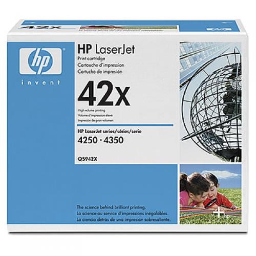 HP Confezione da 2 cartucce originali di Toner nero ad alta capacitÃ  LaserJet 42X cod. Q5942XD