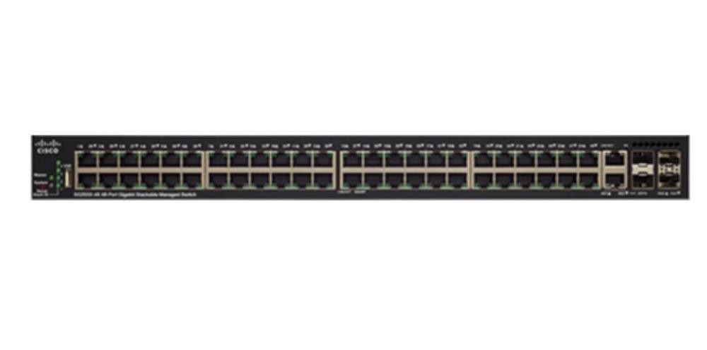 Cisco SG350X-48P Gestito L3 Gigabit Ethernet (10/100/1000) Supporto Power over Ethernet (PoE) 1U Nero cod. SG350X-48P-K9-EU