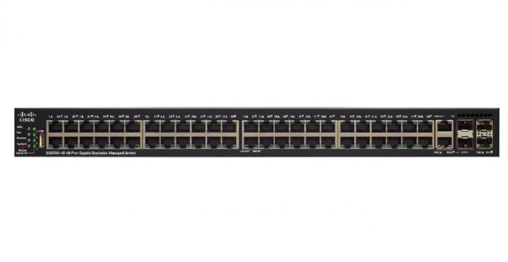 Cisco SG550X-48P Gestito L3 Gigabit Ethernet (10/100/1000) Supporto Power over Ethernet (PoE) 1U Nero, Grigio cod. SG550X-48P-K9-EU