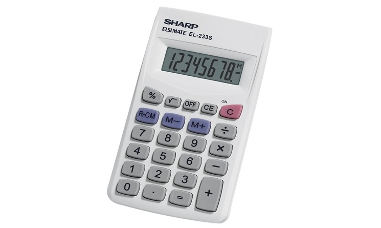 Sharp EL-233SB calcolatrice Desktop Calcolatrice finanziaria Grigio cod. SH-EL233SB