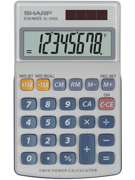 Sharp EL-250S calcolatrice Tasca Calcolatrice finanziaria Blu, Grigio cod. SH-EL250S