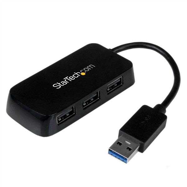 StarTech.com Hub Mini USB 3.0 SuperSpeed a 4 porte portatile - Nero cod. ST4300MINU3B
