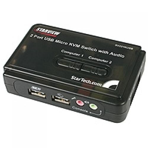 StarTech.com Switch KVM a 2 porte VGA USB con audio e cavi - Commutatore VGA USB a doppia porta cod. SV211KUSB