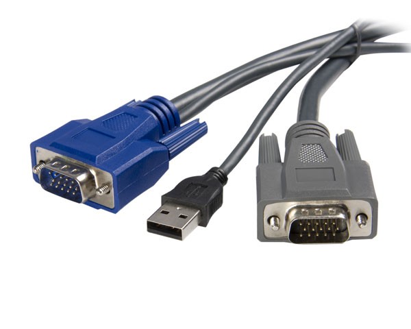 StarTech.com Cavo KVM ultra-sottile VGA USB 2 in 1 3 m cod. SVUSBVGA10