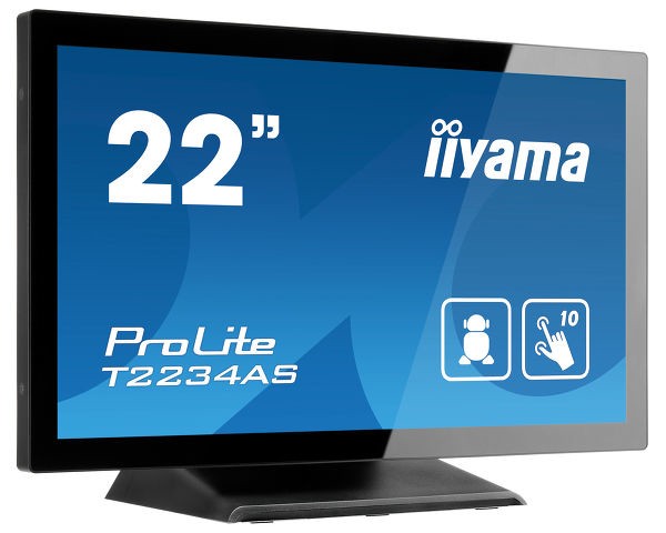 iiyama ProLite T2234AS-B1 Monitor PC 54,6 cm (21.5") 1920 x 1080 Pixel Full HD Touch screen Multi utente Nero cod. T2234AS-B1