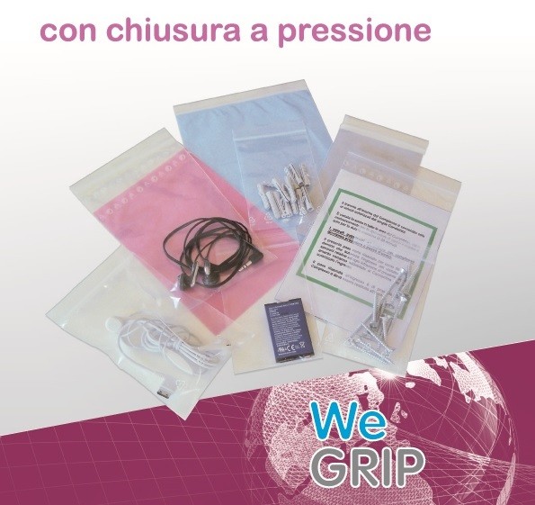 Willchip We GRIP busta in plastica Trasparente 1000 pz cod. TG160220