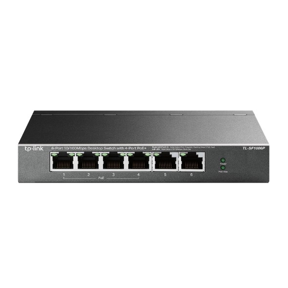 TP-Link TL-SF1006P switch di rete Fast Ethernet (10/100) Supporto Power over Ethernet (PoE) Nero cod. TL-SF1006P