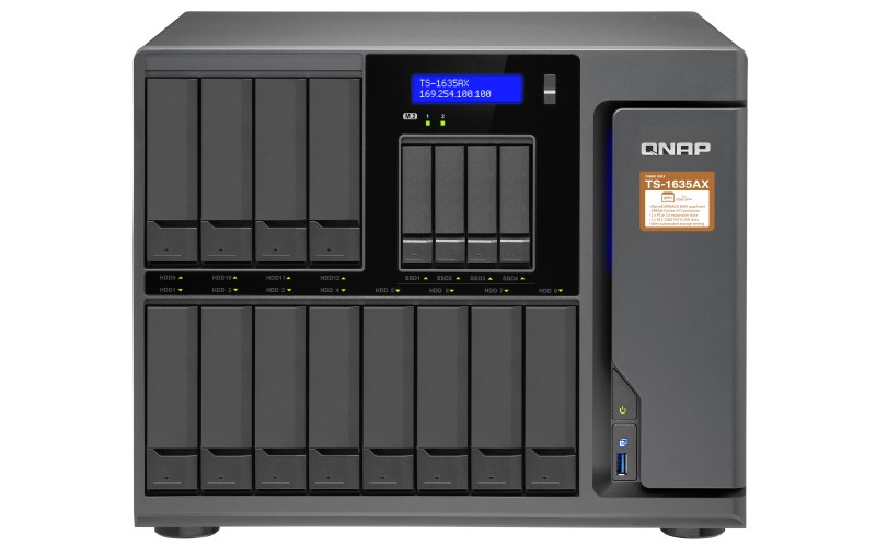 QNAP TS-1635AX NAS Desktop Collegamento ethernet LAN Nero cod. TS-1635AX-8G