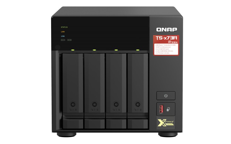 QNAP TS-473A NAS Tower Collegamento ethernet LAN Nero V1500B cod. TS-473A-8G
