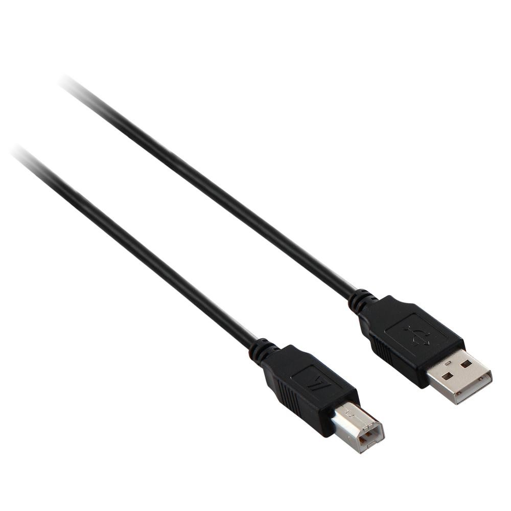 V7 Cavo USB nero da USB 2.0 A maschio a USB 2.0 B maschio 3m 10ft cod. V7E2USB2AB-03M