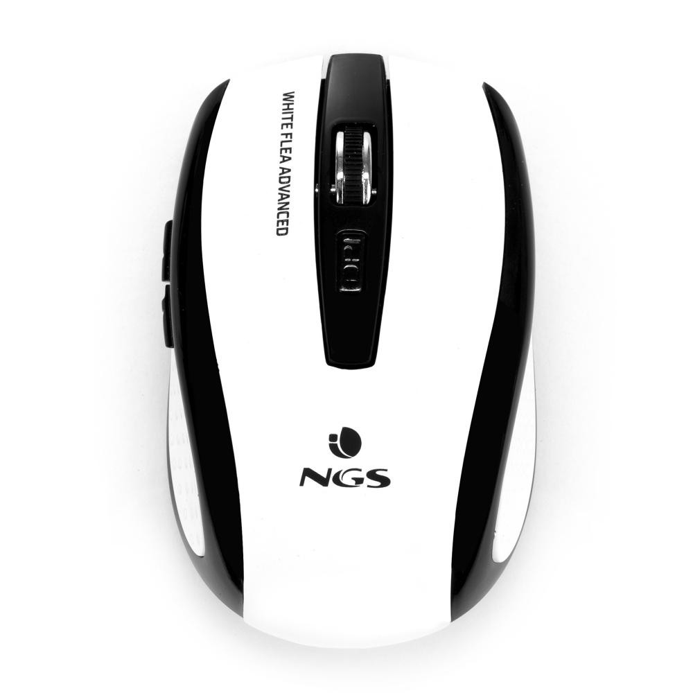 NGS White Flea Advanced mouse Mano destra RF Wireless Ottico 1600 DPI cod. WHITEFLEAADVANCED