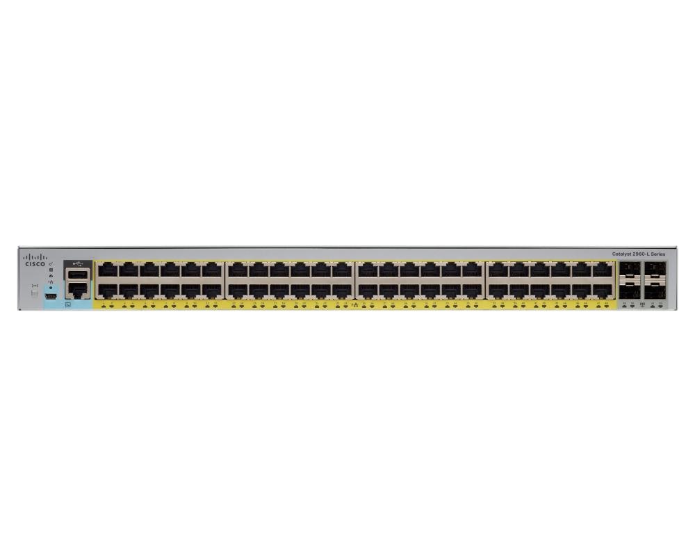Cisco Catalyst 2960-L Gestito L2 Gigabit Ethernet (10/100/1000) Supporto Power over Ethernet (PoE) 1U Grigio cod. WS-C2960L-SM-48PQ