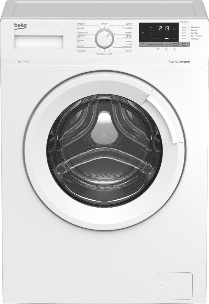 Beko WUX71232WI-IT lavatrice Caricamento frontale 7 kg 1200 Giri/min Bianco cod. WUX71232WI-IT