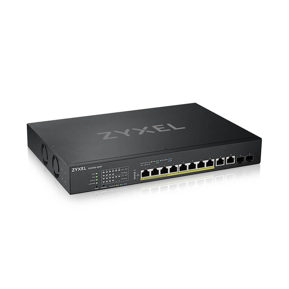 Zyxel XS1930-12HP-ZZ0101F switch di rete Gestito L3 10G Ethernet (100/1000/10000) Supporto Power over Ethernet (PoE) Nero cod. XS1930-12HP-ZZ0101F