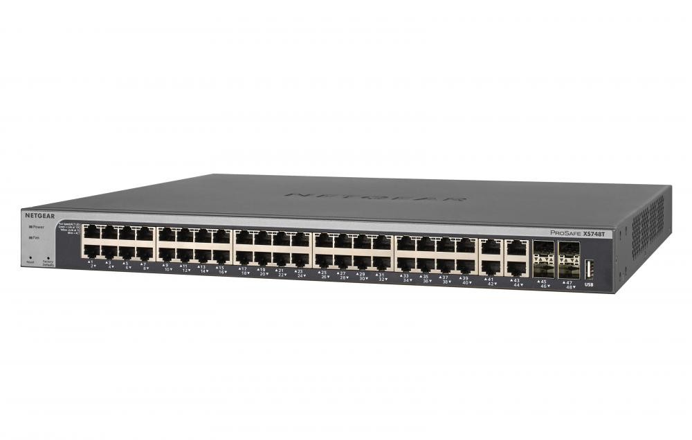 Netgear XS748T Gestito 10G Ethernet (100/1000/10000) cod. XS748T-100NES