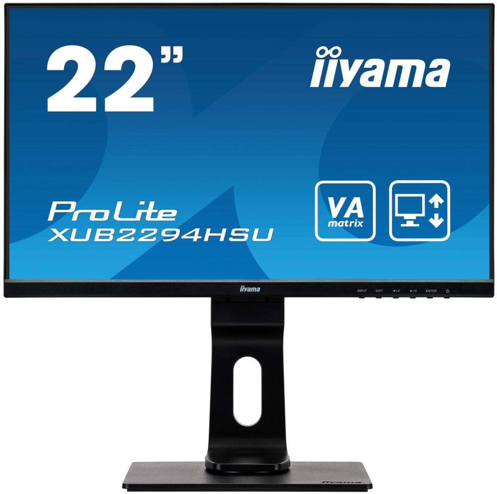 iiyama ProLite XUB2294HSU-B1 LED display 54,6 cm (21.5") 1920 x 1080 Pixel Full HD Nero cod. XUB2294HSU-B1