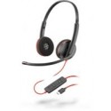 Poly Blackwire 3225 Auricolare Cablato A Padiglione Ufficio USB tipo A Nero, Rosso cod. 209747-22
